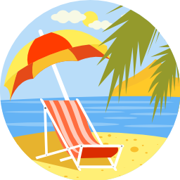 Beach Chairs and Umbrellas
